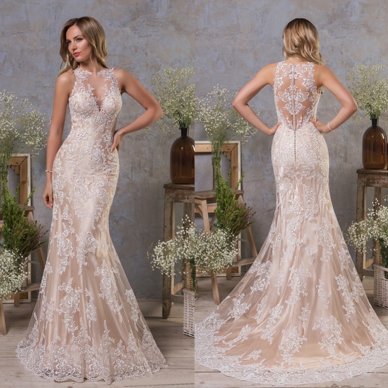 halter bridal gowns